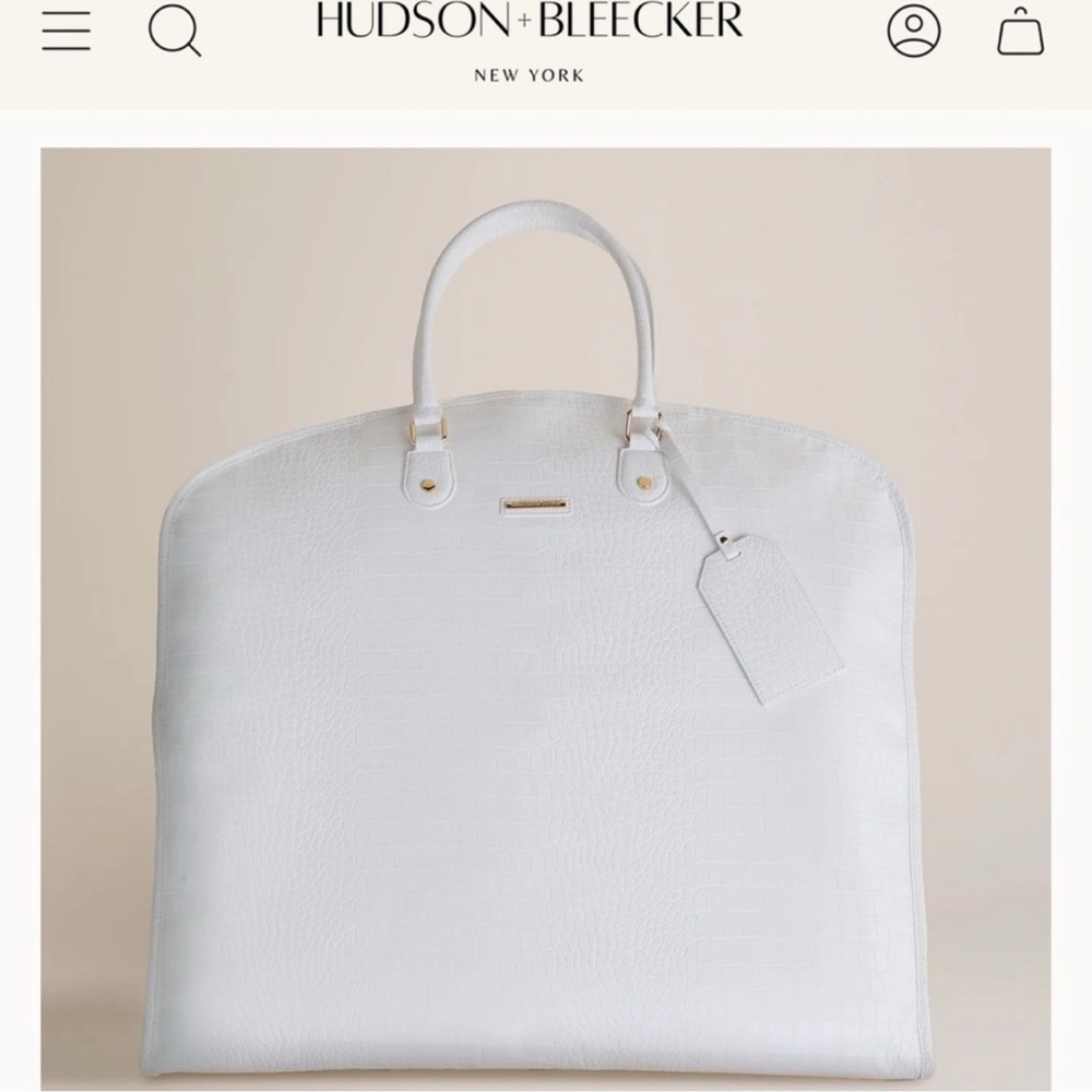 Hudson- Bleecker White Bon  Voyage Garment  Bag Stylist Travel Essential- New